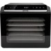Сушарка для продуктів Gorenje 580Вт, піддонів - 6x1.5см, діаметр - 25см, макс - 75°С, дисплей, пластик+метал, чорний