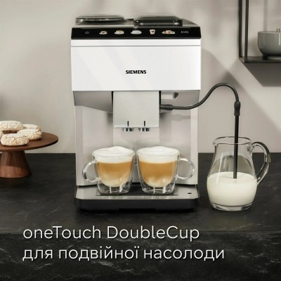 Кавомашина Siemens 1.9л, зерно + мелена, автомат.капучинатор, авторецептів - 10, білий