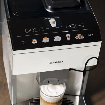 Кавомашина Siemens 1.9л, зерно + мелена, автомат.капучинатор, авторецептів - 10, білий