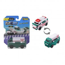 Машинка-трансформер Flip Cars 2 в 1 Вантажівка і Швидка допомога Машинка-трансформер Flip Cars 2 в 1 Вантажівка і Швидка допомога