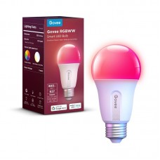 Лампа розумна Govee H6004, E27, 9W, 800Lm, 2700K-6400K, RGB, WI-FI/Bluetooth, білий