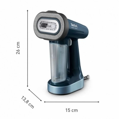 Відпарювач Tefal компактний Pure Force 3в1, 1800Вт, 180мл, постійна пара - 35гр, керам. підошва, синій