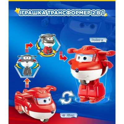 Ігрова фігурка-трансформер Super Wings Transform-a-Bots Джетт (Jett)