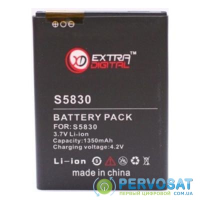 Аккумуляторная батарея для телефона EXTRADIGITAL Samsung GT-S5830 Galaxy Ace (1350 mAh) (BMS6321)