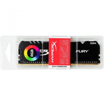 Модуль пам'яті для комп'ютера DDR4 8GB 3000 MHz HyperX Fury Black RGB Kingston Fury (ex.HyperX) (HX430C15FB3A/8)