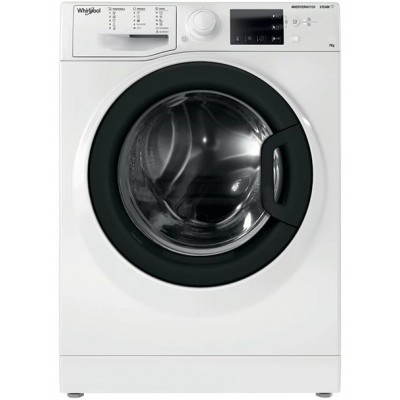 Пральна машина Whirlpool фронтальна, 7кг, 1200, A+++, 43.5см, дисплей, пара, інвертор, люк чорний, білий