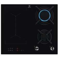 Варильна поверхня Electrolux комбінована (2 газ + 2 інд), 60см, розширена зона, чавун, чорний Варильна поверхня Electrolux комбінована (2 газ + 2 інд), 60см, розширена зона, чавун, чорний