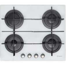 Варильна поверхна газова Candy CVG64STGB 4-конф/cкло/чавун/упр.фронт/механiчна/бiлий