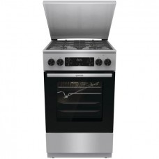 Плита Gorenje комбінована, 70л, 50x60см, метал. кришка, дисплей, чавун, нерж
