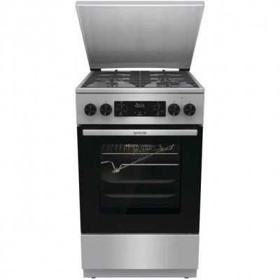 Плита Gorenje комбінована, 70л, 50x60см, метал. кришка, дисплей, чавун, нерж