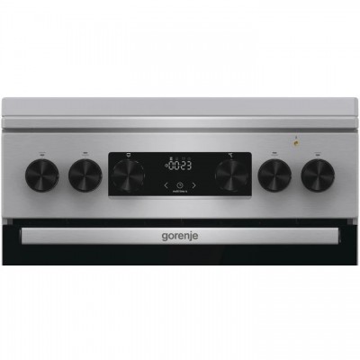 Плита Gorenje комбінована, 70л, 50x60см, метал. кришка, дисплей, чавун, нерж