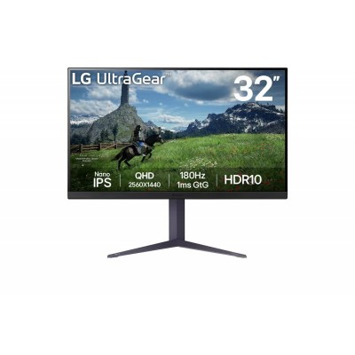 Монітор LG 31.5" 32GS85Q-B 2xHDMI, DP, USB, Audio, NanoIPS, 2560x1440, 180Hz, 1ms, DCI-P3 98%, G-SYNC, FreeSync, Pivot, HDR10