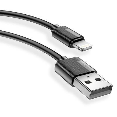 Дата кабель USB 2.0 AM to Lightning 2.0m Nets Black T-PHOX (T-L801(2) black)
