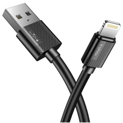 Дата кабель USB 2.0 AM to Lightning 2.0m Nets Black T-PHOX (T-L801(2) black)