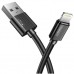 Дата кабель USB 2.0 AM to Lightning 2.0m Nets Black T-PHOX (T-L801(2) black)