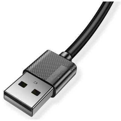Дата кабель USB 2.0 AM to Lightning 2.0m Nets Black T-PHOX (T-L801(2) black)