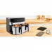 Мультипіч Tefal Dual EasyFry&Grill AirFryer, 2700Вт, чаша-5.2+3.1л, сенсорне керув., 2 чаши, гриль, пластик, сіро-чорний