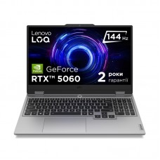 Ноутбук Lenovo LOQ 15IRX10 15.6" FHD IPS AG, Intel i7-13650HX, 32GB, F1TB, NVD5070-8, DOS, сірий