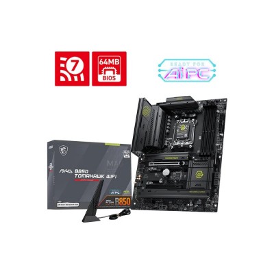 Материнcька плата MSI MAG B850 TOMAHAWK WIFI sAM5 B850 4xDDR5 M.2 HDMI Wi-Fi BT ATX Материнcька плата MSI MAG B850 TOMAHAWK WIFI sAM5 B850 4xDDR5 M.2 HDMI Wi-Fi BT ATX