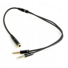 Кабель мультимедійний Jack 3.5mm F to 2 x Jack 3.5mm M Cablexpert (CCA-418M) Кабель мультимедійний Jack 3.5mm F to 2 x Jack 3.5mm M Cablexpert (CCA-418M)