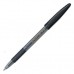 Ручка шариковая Buromax non-retractable JOBMAX, rubber grip, black (BM.8100-02)