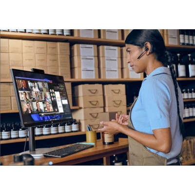 Комп'ютер персональний моноблок HP ProStudio 4-G1i 23.8" FHD IPS AG, Intel U5-235T, 16GB, F512GB, UMA, WiFi, кл+м, DOS, чорний