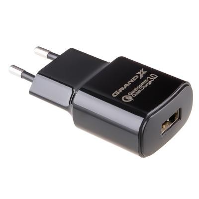 Зарядное устройство Grand-X Quick Charge QС3.0 3.6V-6.5V 3A, 6.5V-9V 2A, 9V-12V 1.5A USB (CH-550B)