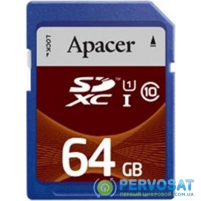 Карта памяти Apacer 64GB SDHC UHS-I Class10 RP (AP64GSDXC10U1-R)