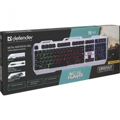 Клавиатура Defender Metal Hunter GK-140L RU RGB (45140)