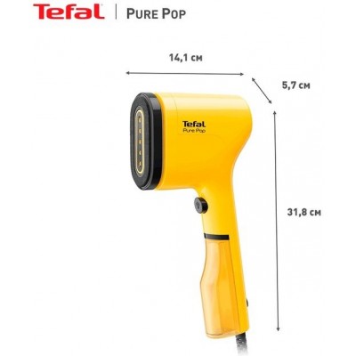 Відпарювач Tefal компактний PURE POP, 1300Вт, 70мл, постійна пара - 20гр, жовтий