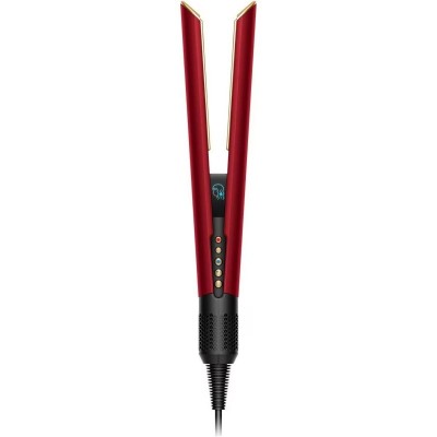 Випрямляч Dyson з вологого на сухе HТ01 Airstrait Red Velvet/Gold, темп.режимів-3, 80-140С, OLED-дисплей, метал, червоний