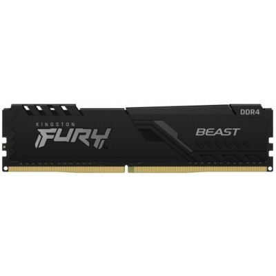 Пам'ять до ПК Kingston DDR4 2666 64GB KIT (16GBx4) Kingston FURY Beast Black