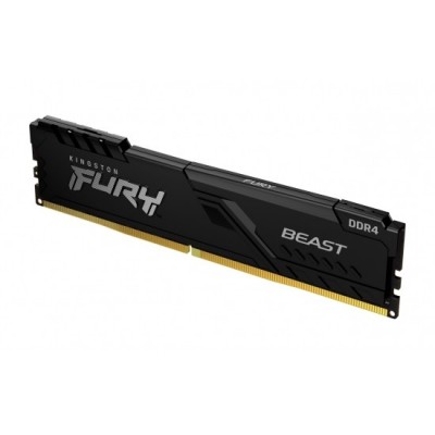 Пам'ять до ПК Kingston DDR4 2666 64GB KIT (16GBx4) Kingston FURY Beast Black