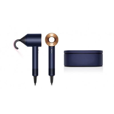 Фен Dyson HD07 Supersonic Prussian Blue/Rich Copper, 1600Вт, 4 режими, іонізація, хол. обду, кейс для зберігання, синьо-мідний