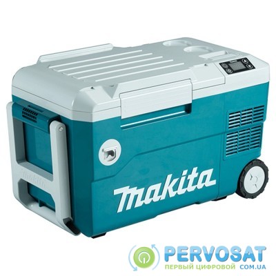 Холодильник мобільний акумуляторний Makita SET-DCW180-PT2 з функцією нагріву, 2ак.,20л,14.3кг