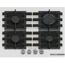 Варильна поверхня Bosch газова, 60см, чавун, білий Варильна поверхня Bosch газова, 60см, чавун, білий