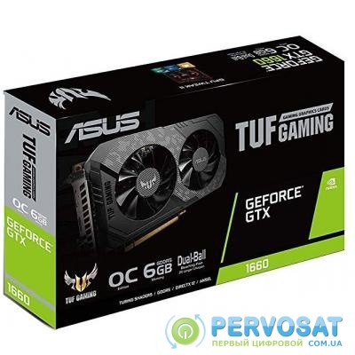 Видеокарта ASUS GeForce GTX1660 6144Mb TUF Gaming OC (TUF-GTX1660-O6G-GAMING)