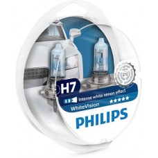 Лампа галогенна Philips H7 WhiteVision +60%, 3700K, 2шт/блістер Лампа галогенна Philips H7 WhiteVision +60%, 3700K, 2шт/блістер