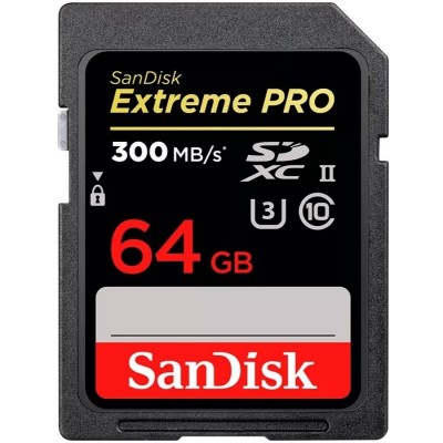 Карта пам'яті SanDisk SD   64GB C10 UHS-II U3 R280/W100MB/s Extreme Pro V60