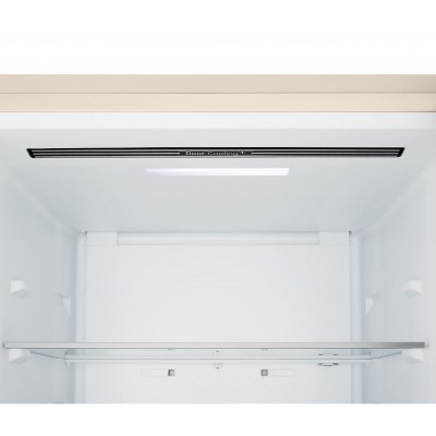 Холодильник LG з нижн. мороз., 186x60х68, холод.відд.-220л, мороз.відд.-113л, 2дв., E, NF, інв., диспл внутр., зона св-ті, бежевий