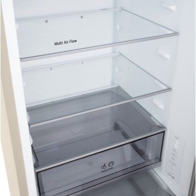 Холодильник LG з нижн. мороз., 186x60х68, холод.відд.-220л, мороз.відд.-113л, 2дв., E, NF, інв., диспл внутр., зона св-ті, бежевий