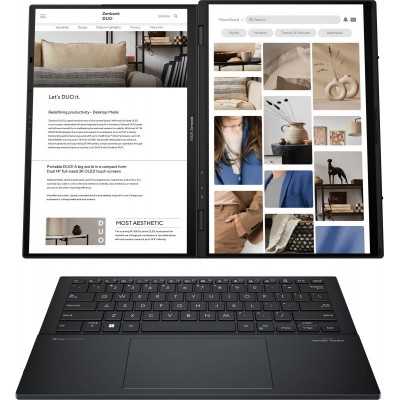 Ноутбук ASUS Zenbook DUO UX8406CA-QL214X 14" FHD OLED, Intel Ultra 7 255H, 32GB, F2TB, UMA, Win11P, Сірий