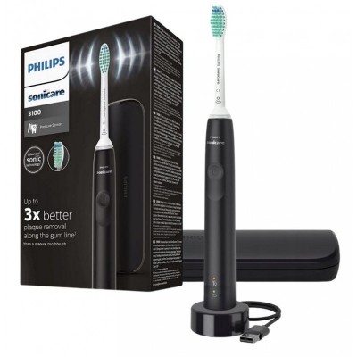 Щітка зубна електр. Philips, Sonicare Gemini 3100, 31т. колив/хв, насадок-1, футляр, чорний