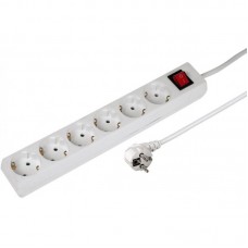 Мережевий подовжувач HAMA 6XSchuko 3G*1.5мм 5м White Мережевий подовжувач HAMA 6XSchuko 3G*1.5мм 5м White