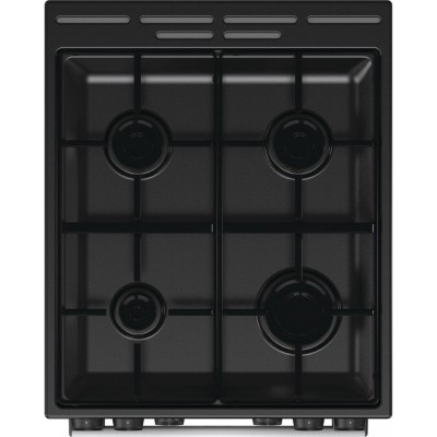 Плита Gorenje комбінована, 62л, 50x60см, дисплей, IconLed, емальовані, титан