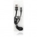 Дата кабель USB 2.0 AM to Micro 5P 1m flat black Vinga (VRC101BKA)
