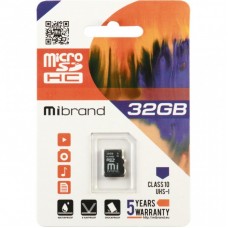 Карта пам'яті Mibrand 32GB microSDHC class 10 UHS-I (MICDHU1/32GB) Карта пам'яті Mibrand 32GB microSDHC class 10 UHS-I (MICDHU1/32GB)