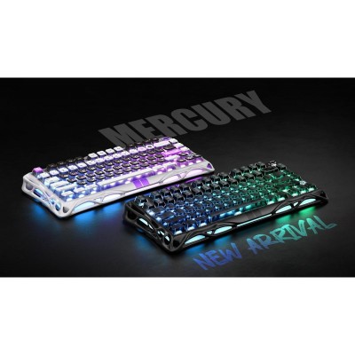 Клавіатура механічна GravaStar Mercury V75 80keys, Magnetic Jade Pro, 8K, USB-A, RGB, Mecha Gray