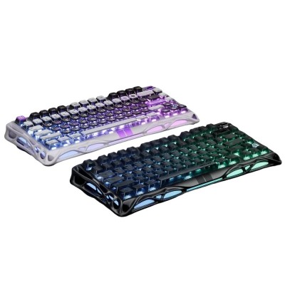 Клавіатура механічна GravaStar Mercury V75 80keys, Magnetic Jade Pro, 8K, USB-A, RGB, Mecha Gray