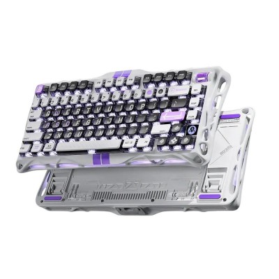 Клавіатура механічна GravaStar Mercury V75 80keys, Magnetic Jade Pro, 8K, USB-A, RGB, Mecha Gray